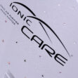 Purificatore d'aria Ionic-CARE, detail loga con cristalli, bianco perlato decorato con cristalli