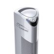 Purificatore d'aria Ionic-CARE con LED accesa, colore argento