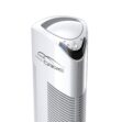 Purificatore d'aria Ionic-CARE con LED accesa, colore bianco perlato