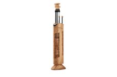 Purificatore d'aria Ionic-CARE con filtro estratto e maniglia per pulizia fili ionizzazione, finitura legno rovere